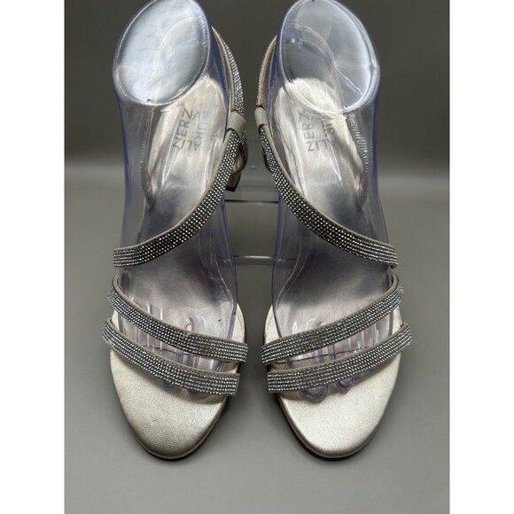 Naturalizer Vanessa2 Womens Strappy Heeled Sandals Rhinestone Champagne Sz 8.5M - Picture 4 of 9